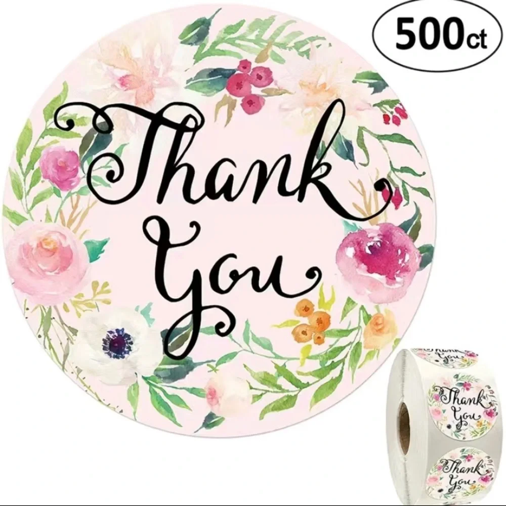 500 pc thank‎ you stickers